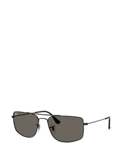 Ray Ban Rectangle-frame Double-bridge Sunglasses In Gray