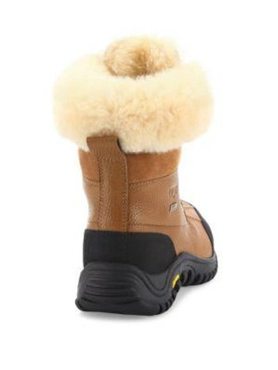 Shop Ugg Adirondack Ii Lace-up Shearling & Leather Boots In Otter