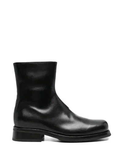 Eraldo Side-zip Leather Boots In Pink