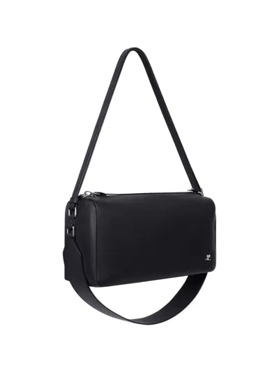 Courrèges Medium Three Sixty Shoulder Bag In Black