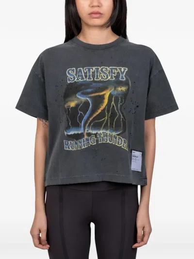 Satisfy Mothtech Graphic-print T-shirt In Gray
