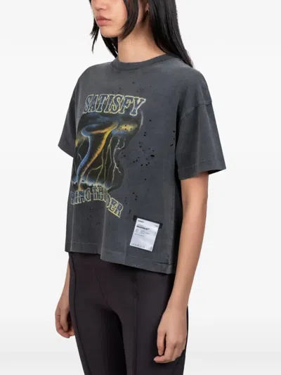 Satisfy Mothtech Graphic-print T-shirt In Gray