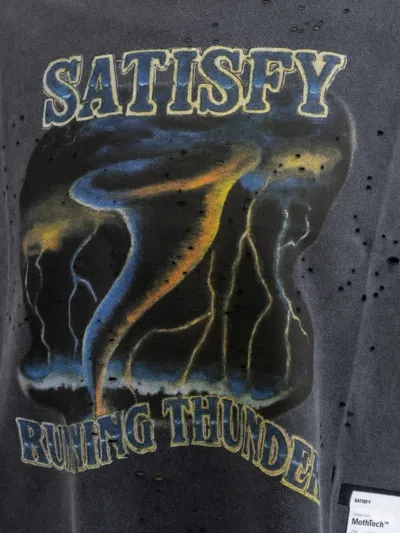 Satisfy Mothtech Graphic-print T-shirt In Gray