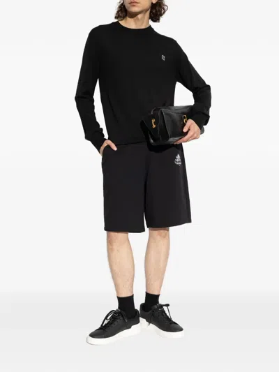 Balmain Logo-print Drawstring Shorts In Black