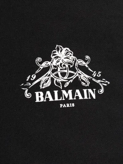 Balmain Logo-print Drawstring Shorts In Black