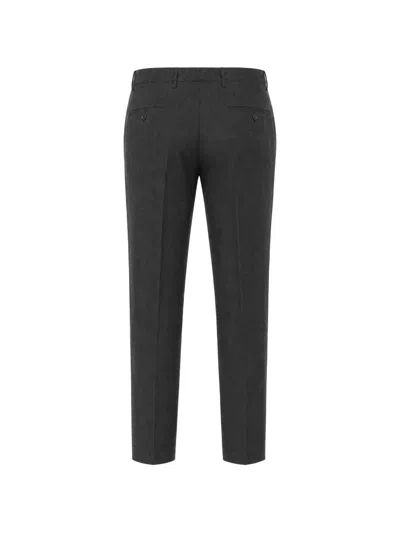 Corneliani Cc Collection Reward Hopsack-pattern Trousers In Gray
