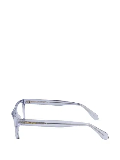 Ferragamo Rectangle-frame Glasses In Blue