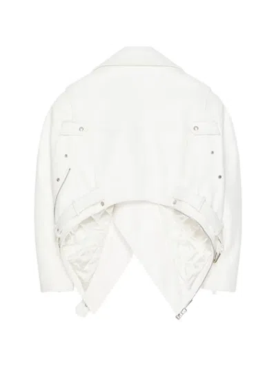 Givenchy Leather Biker Jacket In White