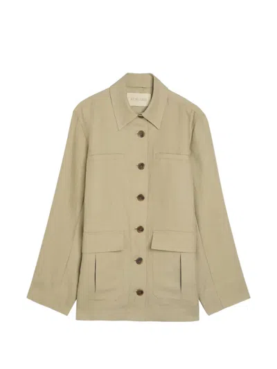 Heirlome Barn Button-up Jacket In Green