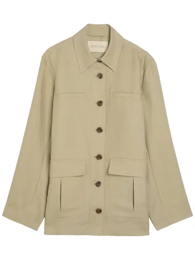 Heirlome Barn Button-up Jacket In Green