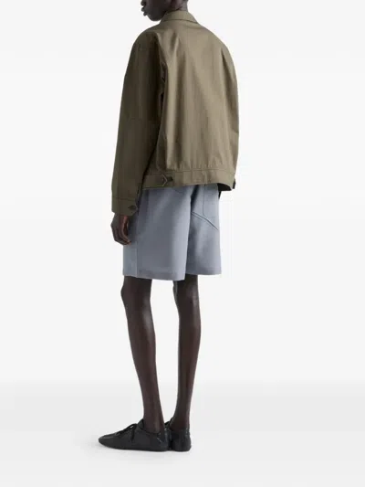 Prada Technical Fabric Jacket In Green