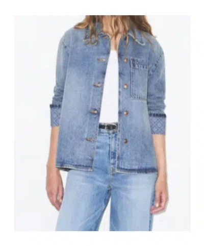 Tory Burch Denim Barn Jacket In Blue