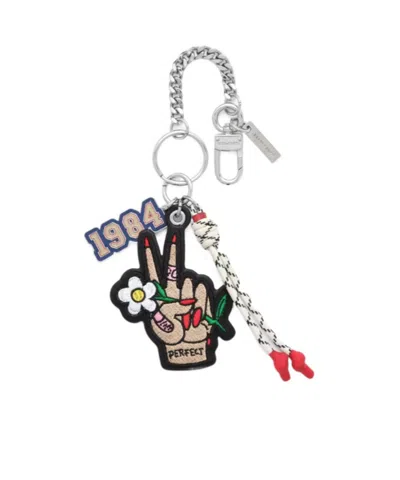 Marc Jacobs The Cluster Peace Sign Bag Charm In Multi