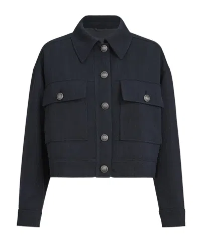 Brunello Cucinelli Wool Jacket In Blue