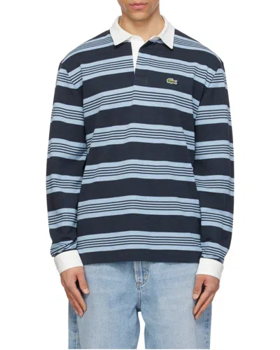 Lacoste Striped Long-sleeve Polo Shirt In Multi