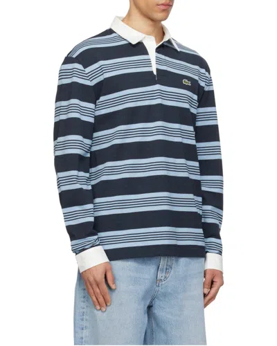 Lacoste Striped Long-sleeve Polo Shirt In Multi
