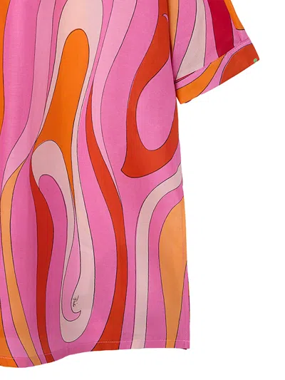 Pucci Short Sleeve Dress In Pink