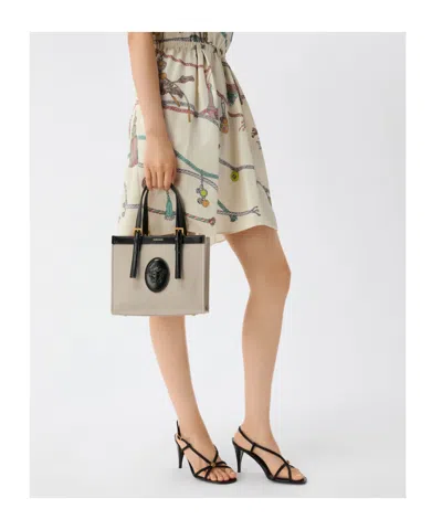 Versace Riviere Mini Canvas Tote In Multi