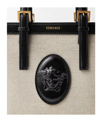 Versace Riviere Mini Canvas Tote In Multi