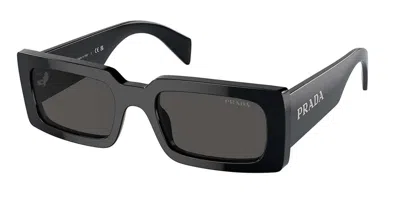 Prada Dark Grey Rectangular Ladies Eyeglasses Pr A07sf 1ab5s0 54 In Black
