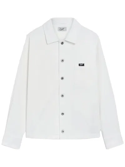 Pence Tommy Button-front Shirt Jacket In White