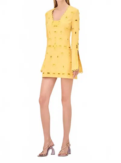 Alexis Eulia Mini Dress In Yellow In Multi