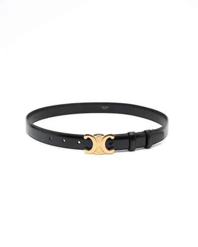 Celine Céline Triomphe Belt Size 75 In Black