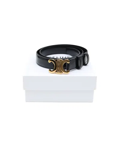 Celine Céline Triomphe Belt Size 75 In Black