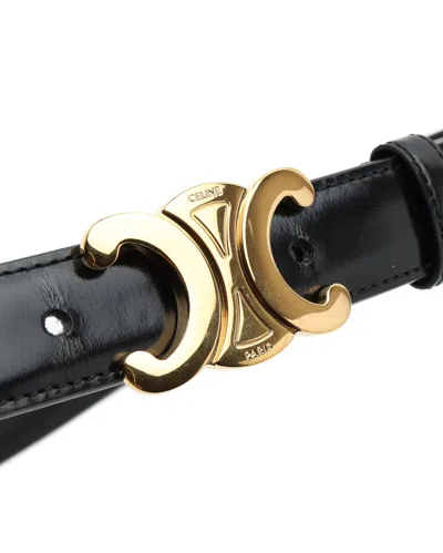 Celine Céline Triomphe Belt Size 75 In Black