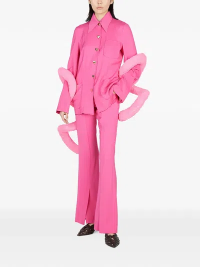Marco Rambaldi Raffaella Heart-button Fitted Jacket In Pink