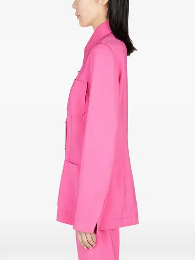 Marco Rambaldi Raffaella Heart-button Fitted Jacket In Pink