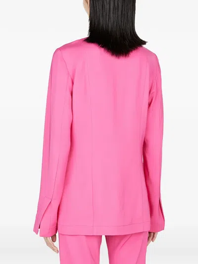 Marco Rambaldi Raffaella Heart-button Fitted Jacket In Pink