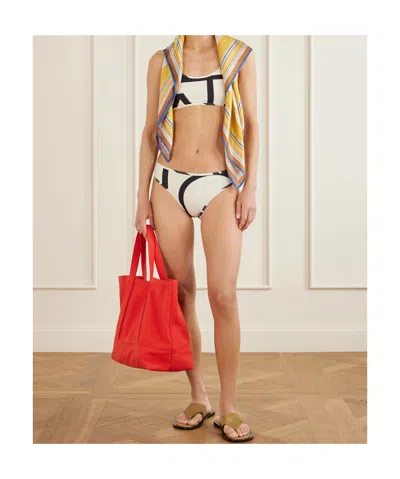 Totême Monogram Printed Bikini Brief In Multi