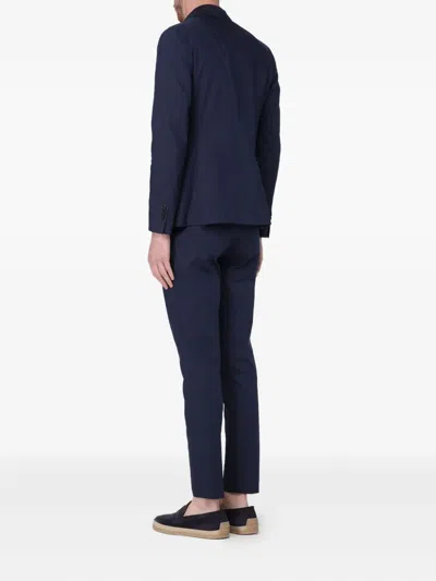 Manuel Ritz Two-button Patch-pocket Suit In Blue
