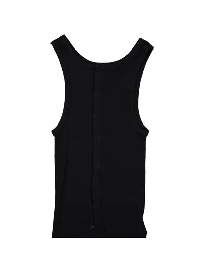 Auralee Button-up Tank Top In Black