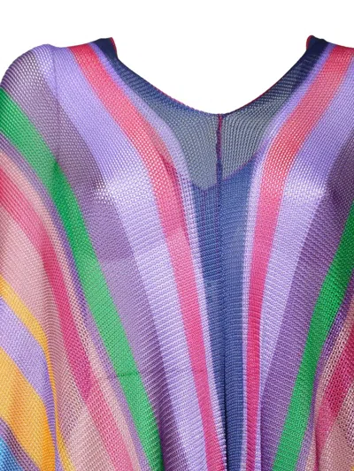 Etro Striped Fringed Jacket In Multi