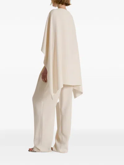 Alberta Ferretti Draped Cape In Neutral