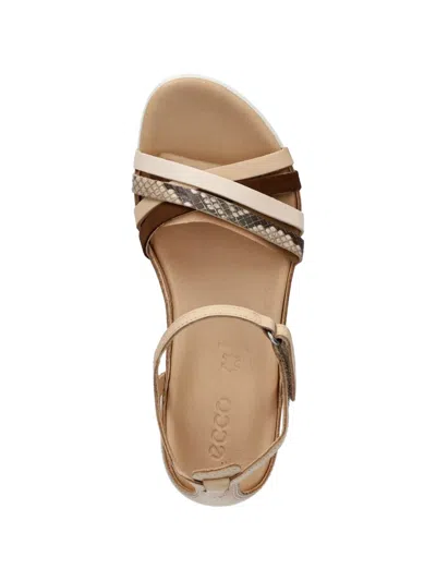 Ecco Flash Leather Ankle Strap Sandals In Neutral