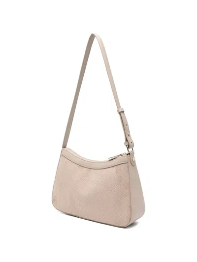 Armani Exchange Shoulder Bag In Technical Fabric In Neutral