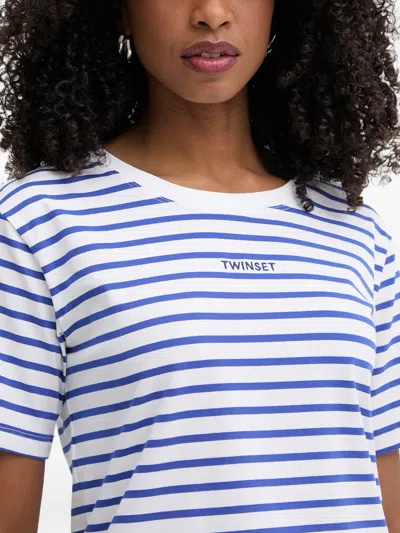 Twinset Horizontal-stripe T-shirt In Multi