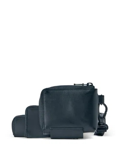 Limi Feu Matte Steer Leather Three Layers Pouch In Black