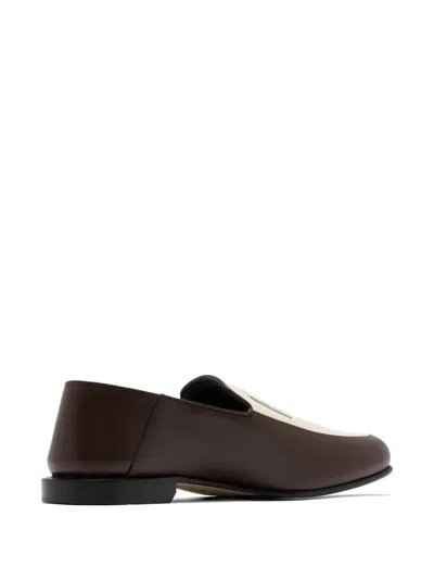Givenchy Logo-patch Loafers In Brown