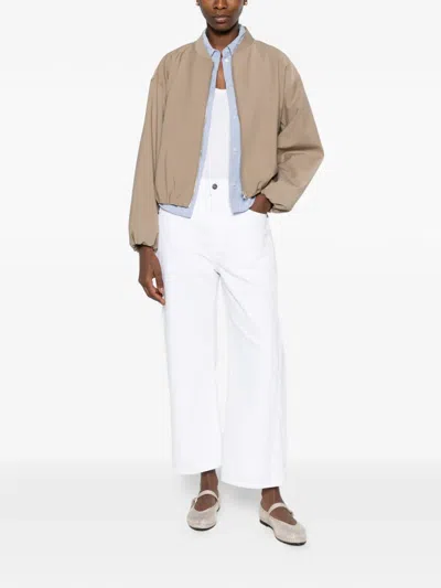 Marc O'polo Elasticated-hem Bomber Jacket In Neutral