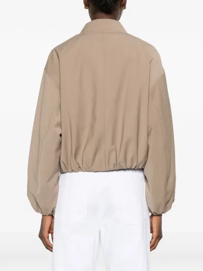 Marc O'polo Elasticated-hem Bomber Jacket In Neutral
