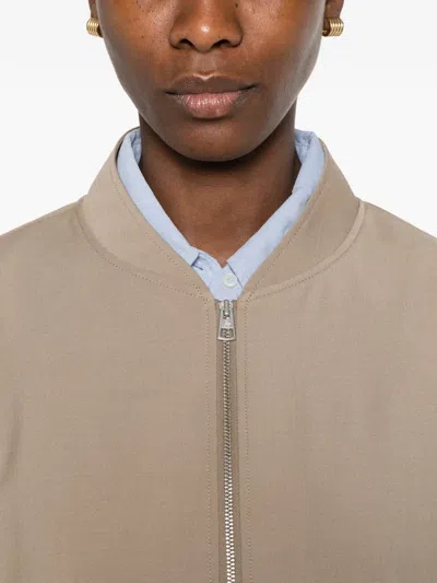 Marc O'polo Elasticated-hem Bomber Jacket In Neutral