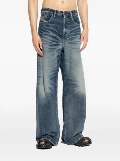 Diesel Belt Loop Jeans In Blue
