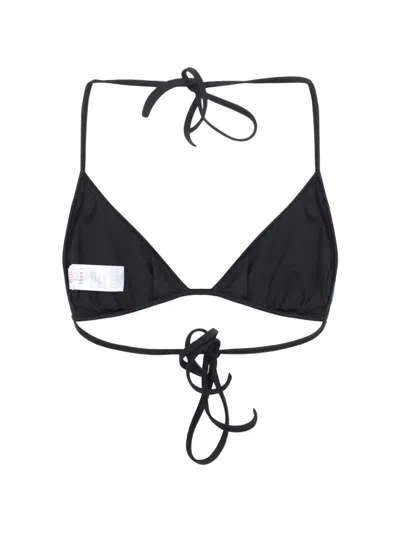 Pucci Archival Geometric Triangle Bikini Top In Blue