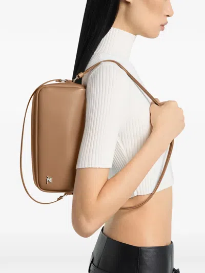 Courrèges Samll Three Sixty Shoulder Bag In Neutral