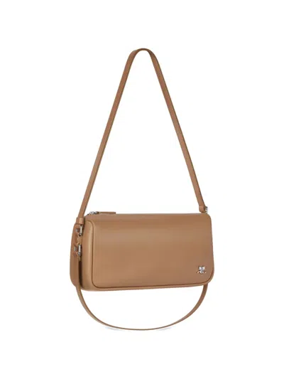 Courrèges Samll Three Sixty Shoulder Bag In Neutral