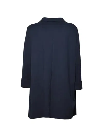 Charlott Button-up Collared Jacket In Blue